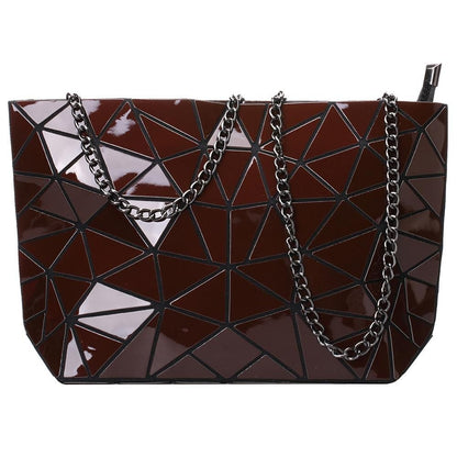 Chain Shoulder Bag Fashion Geometric Messenger Bag Crossbody Clutch 28*7.5*18CM
