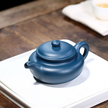 Chinese Yixing Tea Pot Marked Handmade Pot Real Zisha Green Clay 9 Infuser Holes