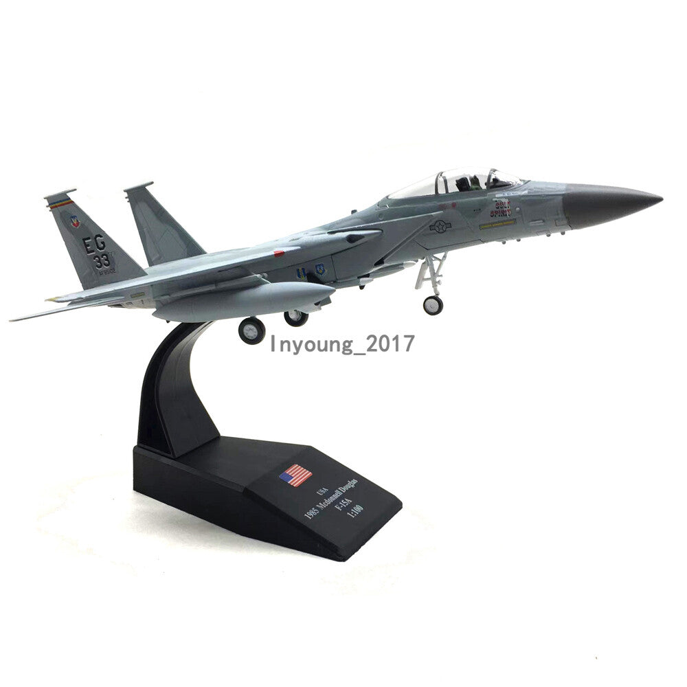 1/100 US Army McDonnell-Douglas F-15A 1985 Fighter Diecast Metal Airplane Model