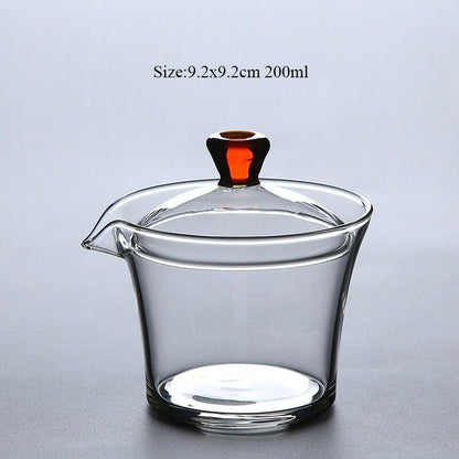 Heat Resistant Glass Gaiwan Teapot Gaiwan Tea Cup Bowl Kung Fu Tea Set Tureen