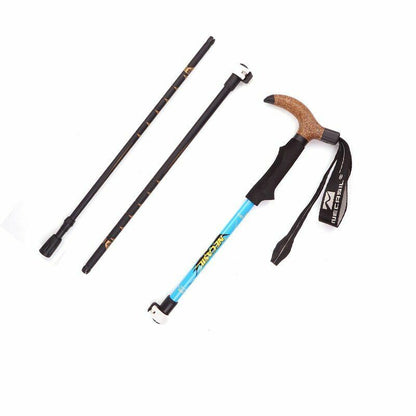 Carbon Walking Sticks Climbing 55-120cm Antiskid Wear Resistance Cork Absorption