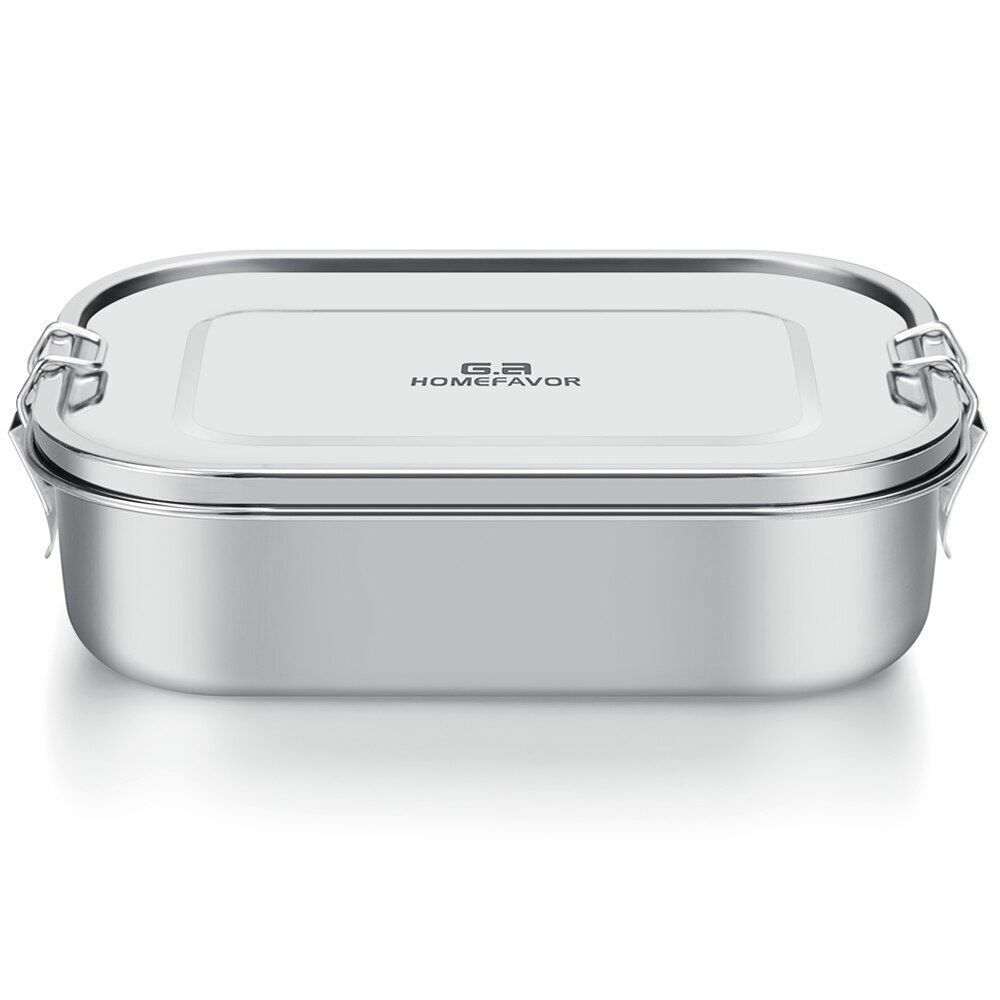 Lunch Container Stainless Steel Food Snack Storage Boxes Eco-friendly Rectangle