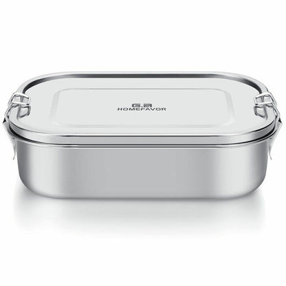 Lunch Container Stainless Steel Food Snack Storage Boxes Eco-friendly Rectangle