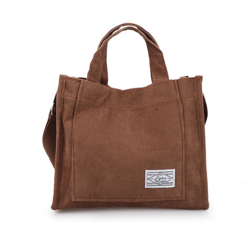 Handbag Corduroy Ladies Bag Single Shoulder Bag Buckle Messenger Small Square