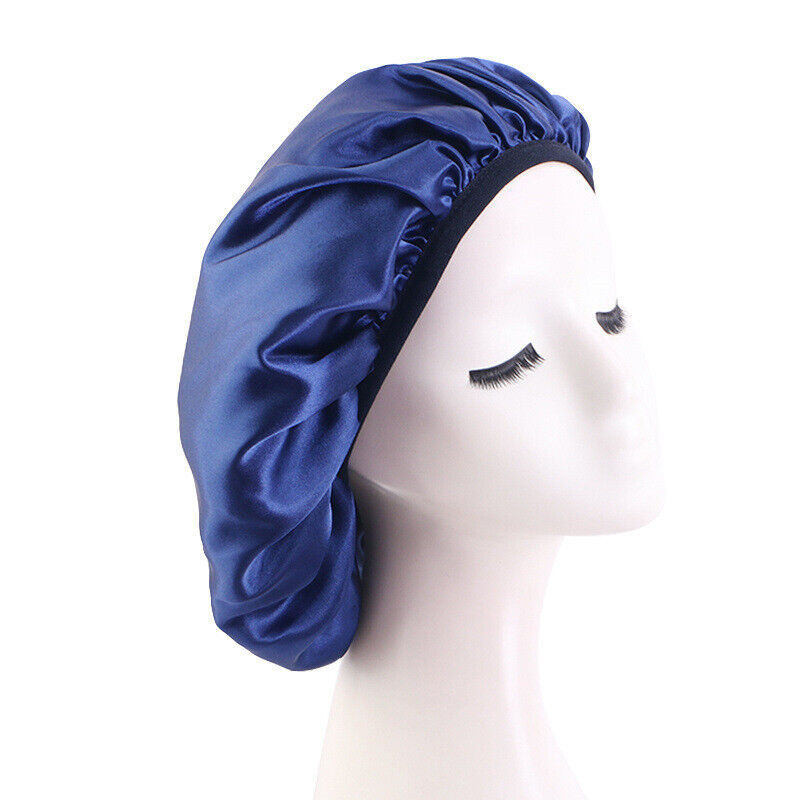 Stretch Thin Brim Round Cap Makeup Cap Satin Nightcap Nursing Hat Solid Color