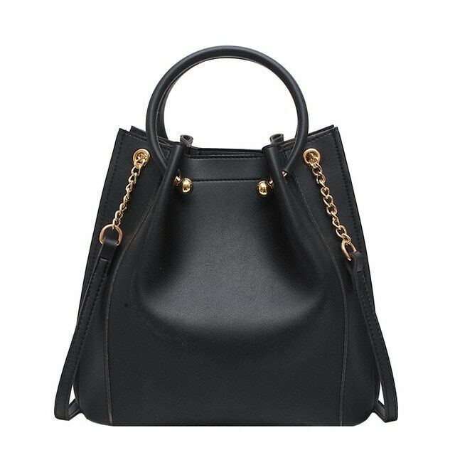 Fashion Handbags Large Capacity PU Leather Bucket Crossbody Bag Shoulder Bag