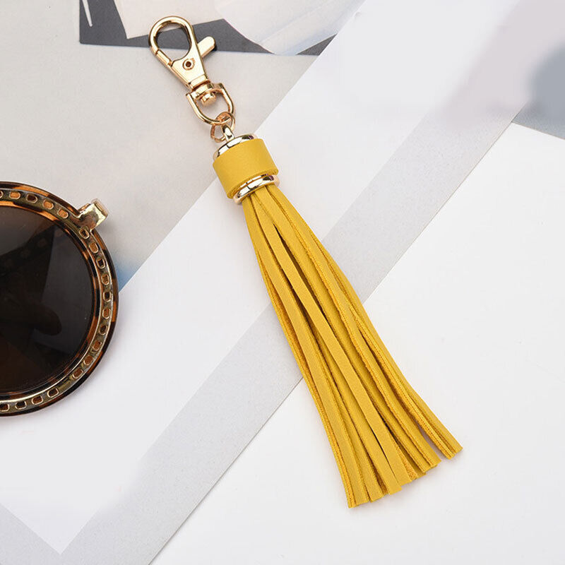 PU Leather Tassel Key Chain Handbag Bag Purse Accessories Pendant Keyring Gift