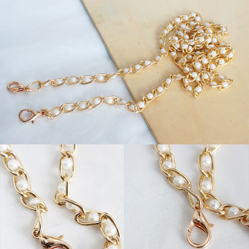 Pearl Bag Purse Strap Chain Shoulder Crossbody Bag Strap Handbag Replacement