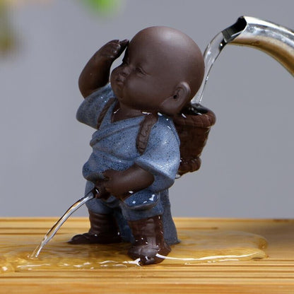 Tea Pets Purple Clay Decoration Crafts Monk Baby Boy Spray Pee Tea Accessories