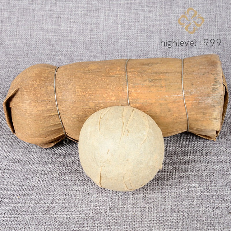 100g Raw Pu'er Tuo Tea 2011 Yunnan Dry Stored Aged Bamboo Shell Wrapped Tea