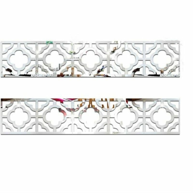 Wall Mirror Stickers 30Pcs 5*5CM 3D Waist Line Acrylic Decorations Living Rooms