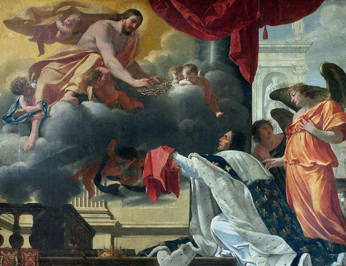 oil painting 100% handpainted on canvas "Saint Louis Couronne "