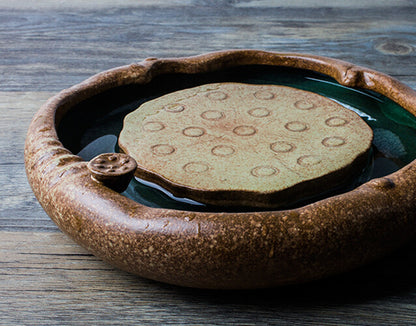 Handmade Pottery Holder For Tea Pot Creative Tea Plate Crude Pottery Pot Holder