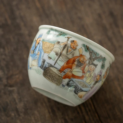 1Pc Chinese Ceramic Tea Cup Handmade Porcelain Teacup Tea Bowl Cup Teaware 120ml