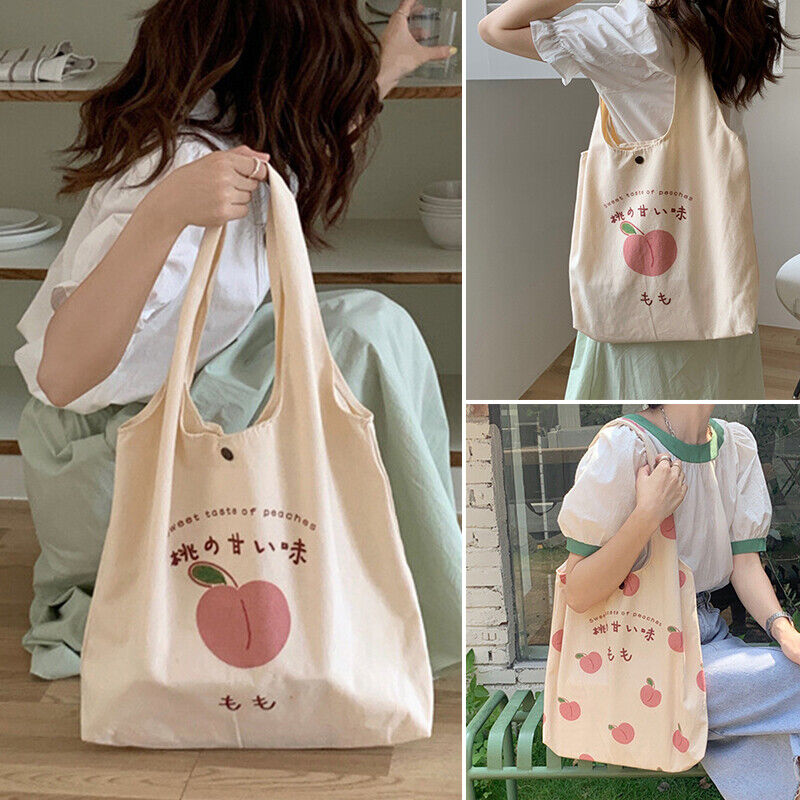 Large Shoulder Tote Bag Canvas shopping bag Casual Print Capacity Shoulder B