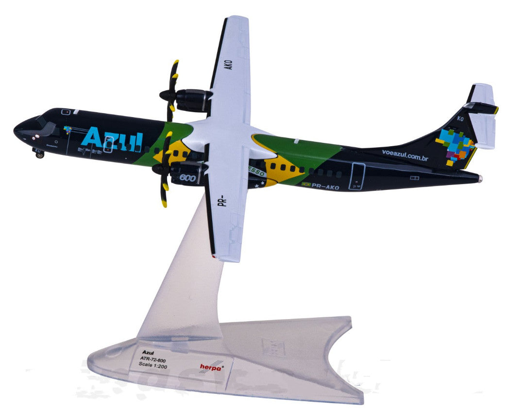 1:200 Herpa Azul ATR-72-600 Passenger Airplane Diecast Aircraft Plane Model