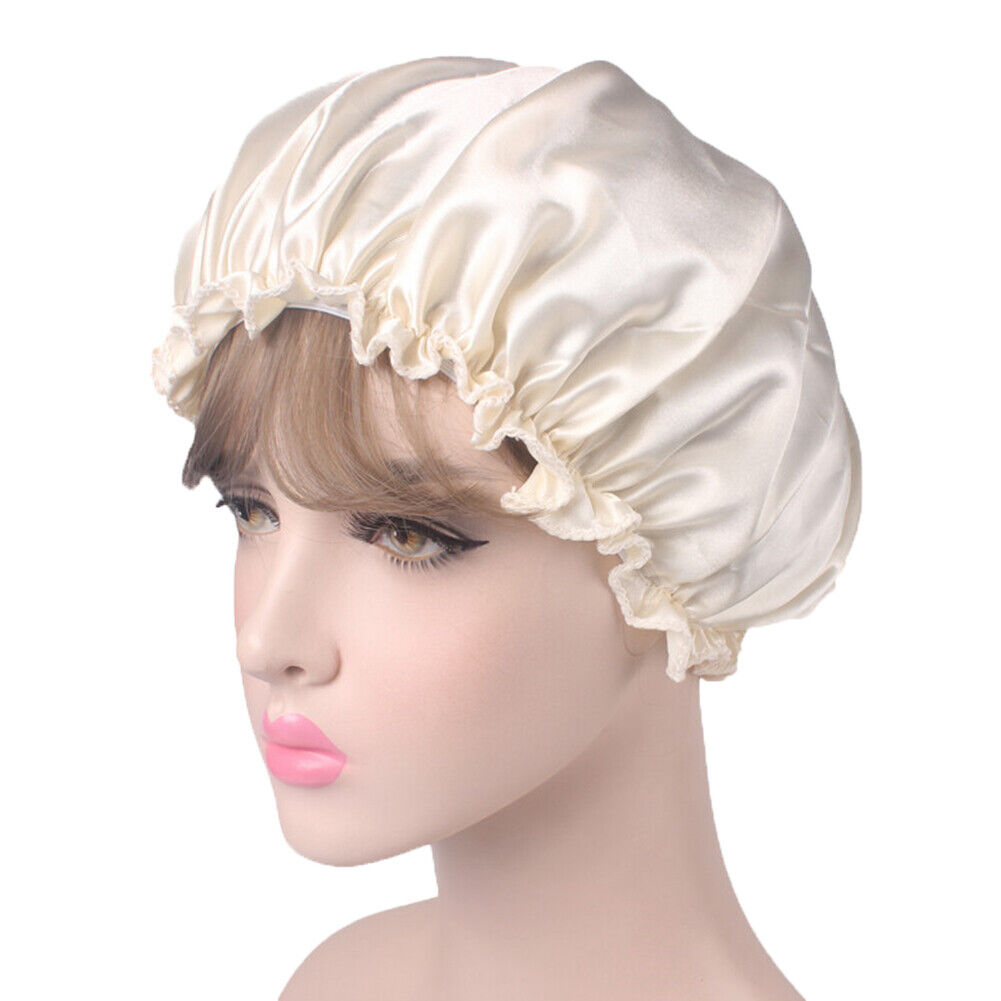 Lady Satin Sleep Hat Hair Care Adjustable Chemo Caps Bonnet Turban Hat Headwraps