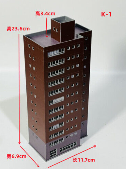 1/150 Building Model Railroad High Rise Office House Diorama Scene Display Model