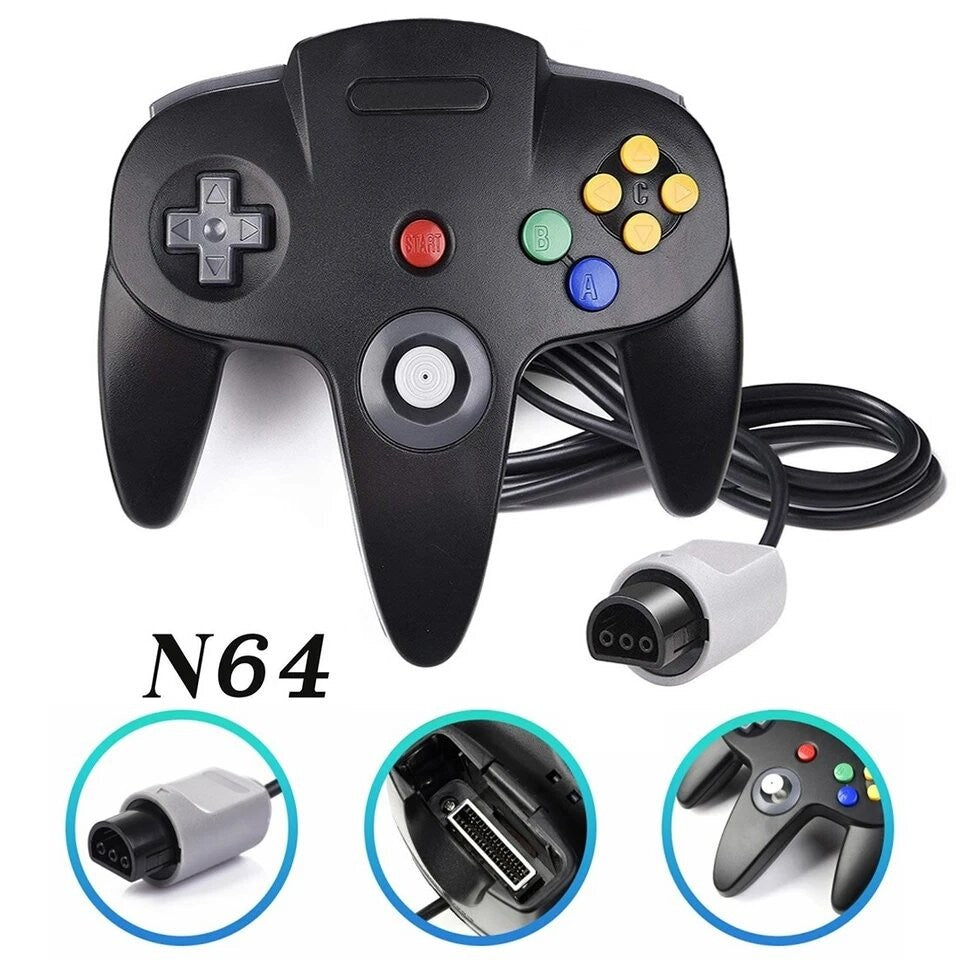 New Wired Controller Joystick Compatible With Nintendo 64 N64 Video Game Console