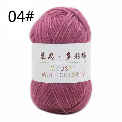Hot Sale 50g Soft Milk Cotton Baby Yarn Hand-dyed Wool Socks Scarf Knitting Yarn