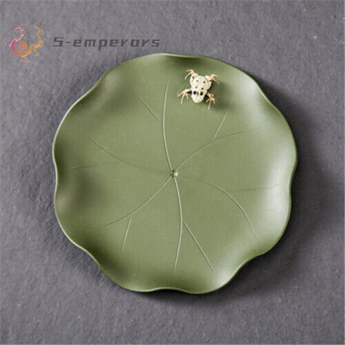 Yixing Creative Coaster Handmade Cup Saucer Purple Clay Cup Mat Frog Decorate