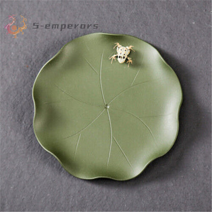 Yixing Creative Coaster Handmade Cup Saucer Purple Clay Cup Mat Frog Decorate