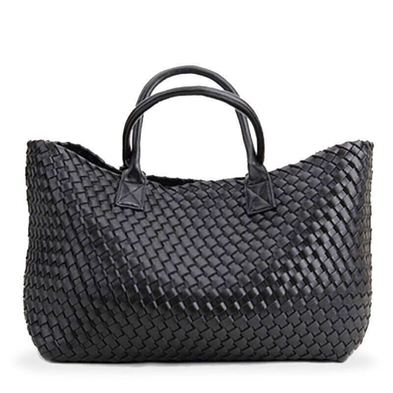 Woven Handbags Women Weave Hand Shoulder Lady Shopping Basket Bag