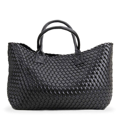 Woven Handbags Women Weave Hand Shoulder Lady Shopping Basket Bag
