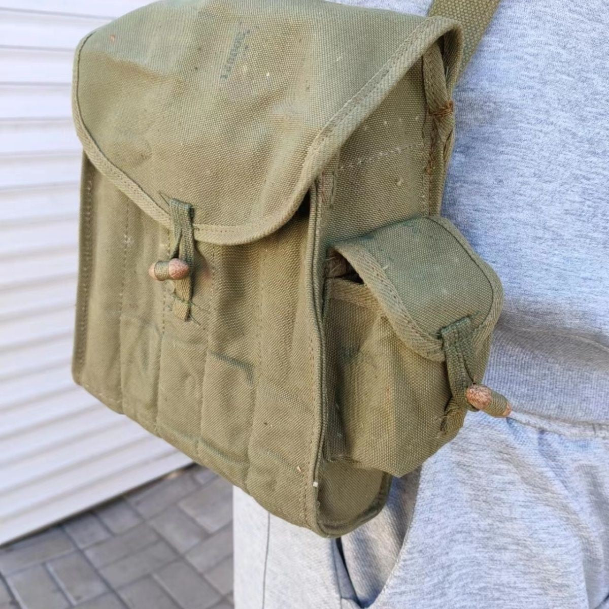 1970s Vietnam War Type 56 Canvas Bag Soviet Style Tactical Shoulder Bag (Vtg)