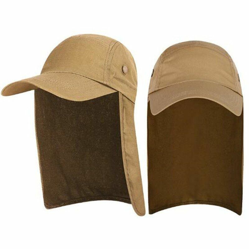 Outdoor Unisex Hiking Cap Quick Dry Sun Visor Hat Sun Protection Neck Flap Cover