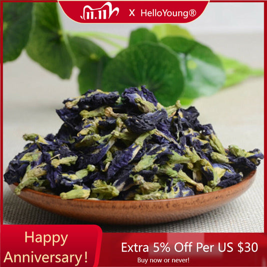 China Flower Tea Blue Butterfly Peas Tea 100g Top Class Clitoria Ternatea-
