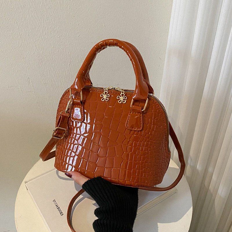 Small Shoulder Bag Fashion Leather Shell Handbag Crossbody Purse 20.5*13.5*16 CM