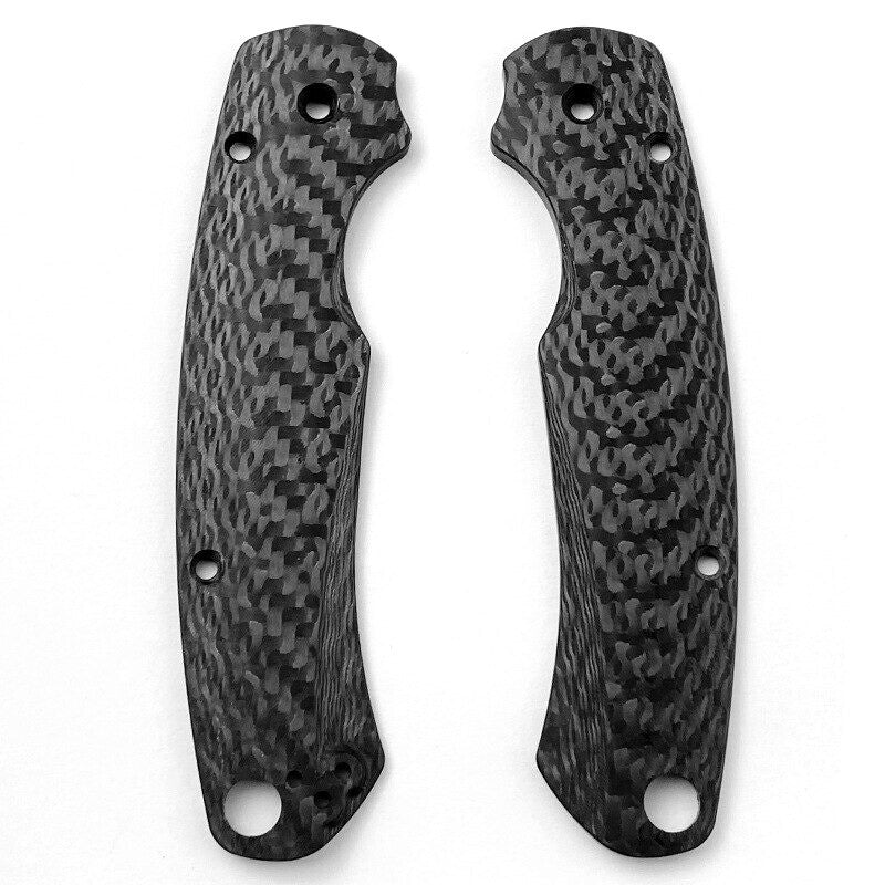 1Pair Carbon Fiber Handle Patchs Grip for Paramilitary Spyderco 2 Para 2 C81 PM2
