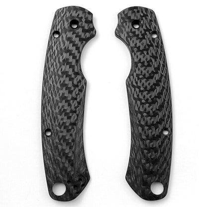 1Pair Carbon Fiber Handle Patchs Grip for Paramilitary Spyderco 2 Para 2 C81 PM2