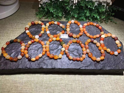 Rare Natural Gobi Desert Alashan Agate stone Prayer Pendant Bracelet
