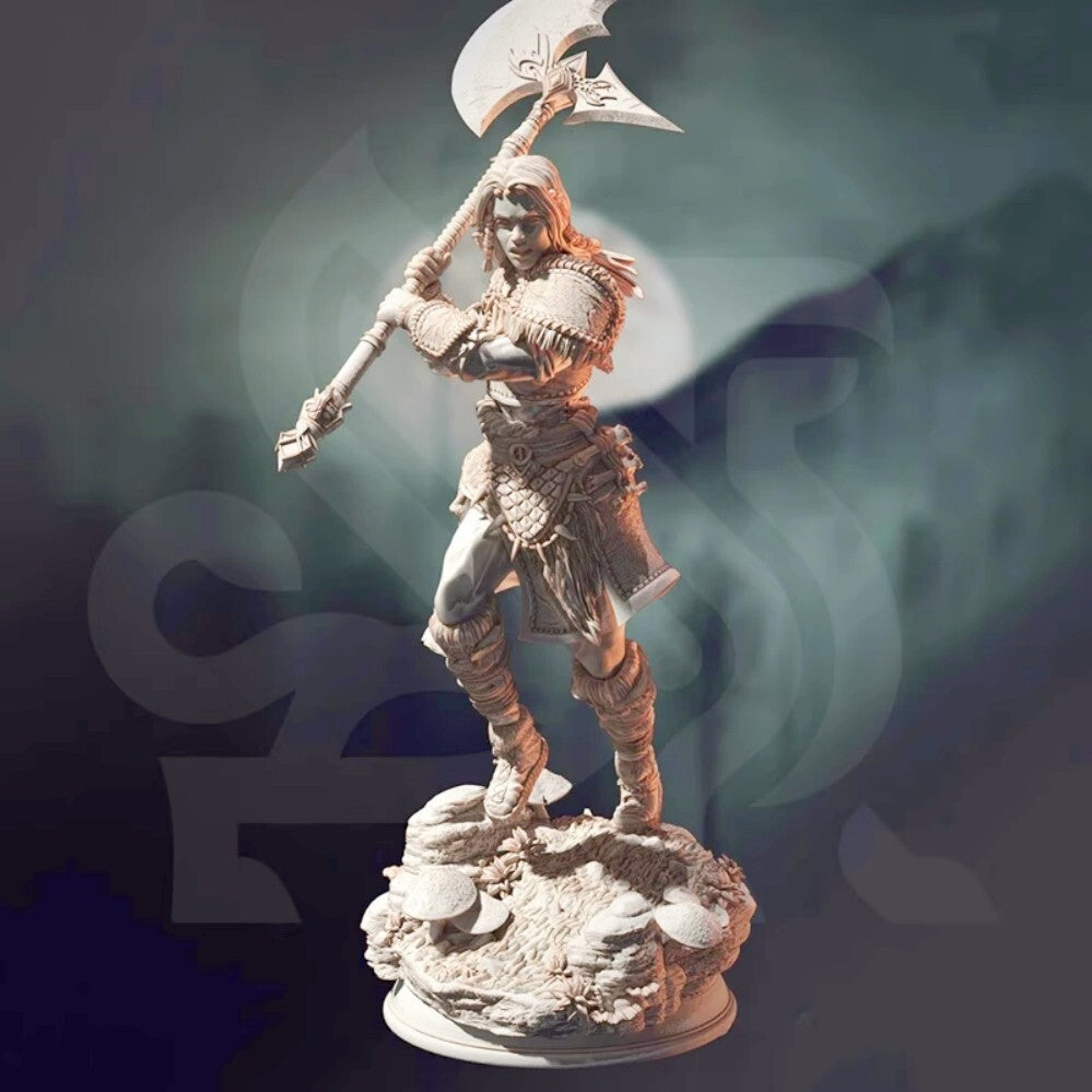1/24 resin figure model kit Battle Axe Female Warrior unassembled unpainted