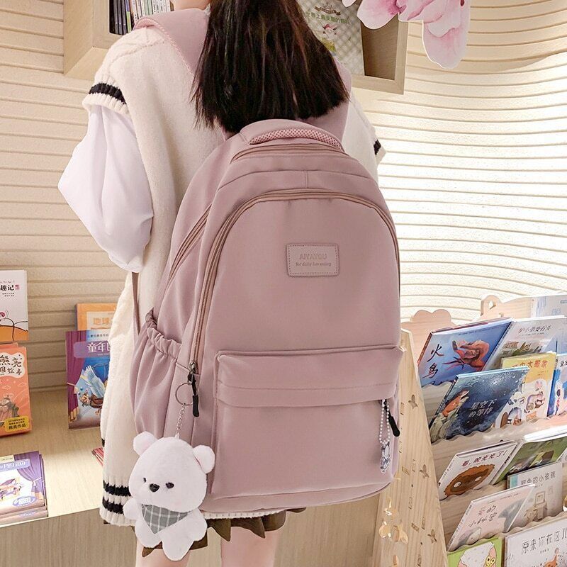 Lady College Backpack Trendy Women Laptop School Bags Girl Travel Book Bag