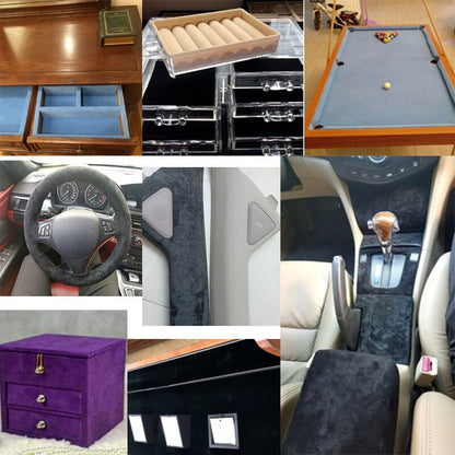 Self Adhesive Ice Velvet Fabric Flocking Liner DIY Car Interior Craft Sticker