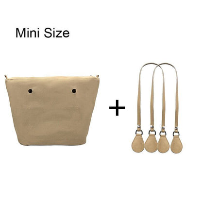 1set Canvas Lining Insert Inner Pocket 85cm Long Handles Microfiber Leather Bag