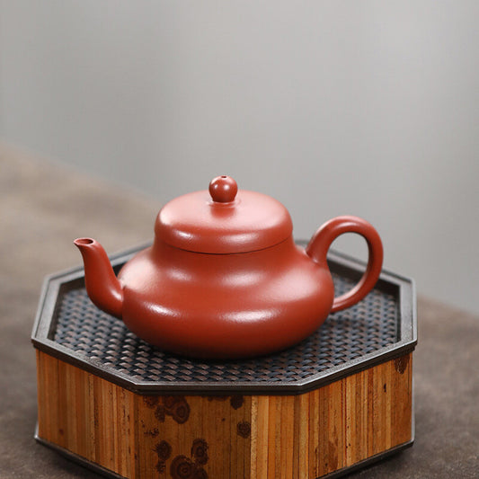 4.7" Collect Chinese Yixing Zisha Pottery Zhu Mud 130CC Mesh Gongfu Teapot 红颜君德