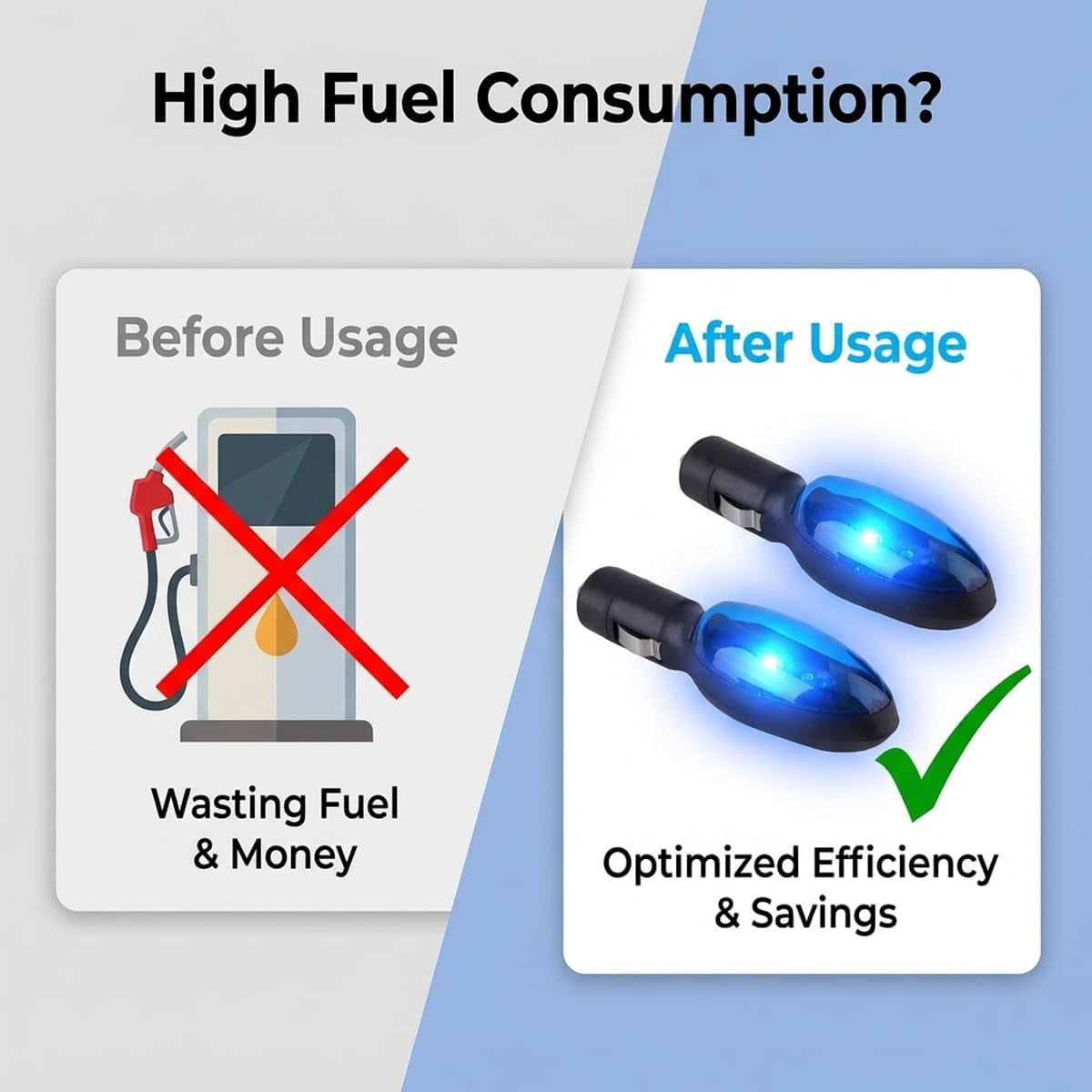 2PCS Gas Fuel Sync Farther,Save More Fuel Instantly,Automotive Spill Save New