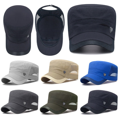 Summer Men's Mesh Flat Cap Army Hat Cadet Castro Military Patrol Baseball Casu