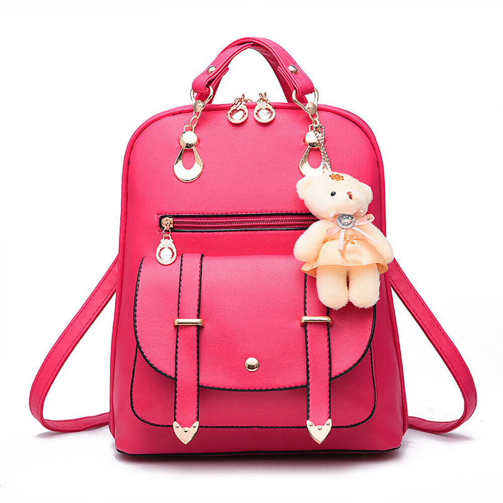 Women Backpack PU Leather School Bag Satchel Travel Bag Handbags Rucksack