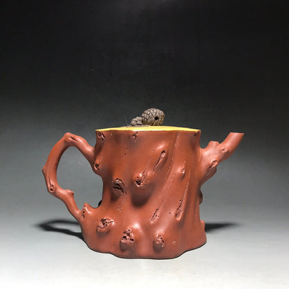 Chinese Yixing Zisha Clay Handmade Exquisite Teapot（松鹤树桩 底款：王寅仙）