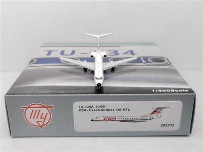 PandaModel TU-134A CSA Czech Airlines OK-HFL 1:400 DIECAST Aircraft Pre-built