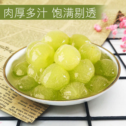 盾皇多肉葡萄罐头 青提果粒果肉 果茶果汁饮料专用 Canned Dun Emperor Succulent Grape 820g