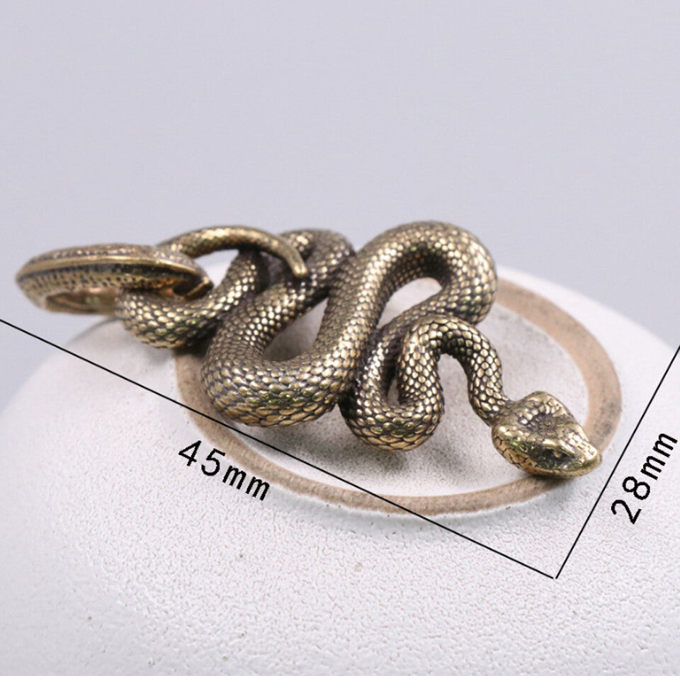 Zodiac Snake Ornaments Copper Tea Pets Tea Playing Kung Fu Tea Set Accessories