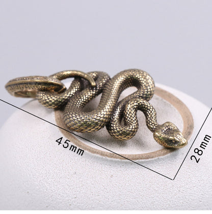 Zodiac Snake Ornaments Copper Tea Pets Tea Playing Kung Fu Tea Set Accessories