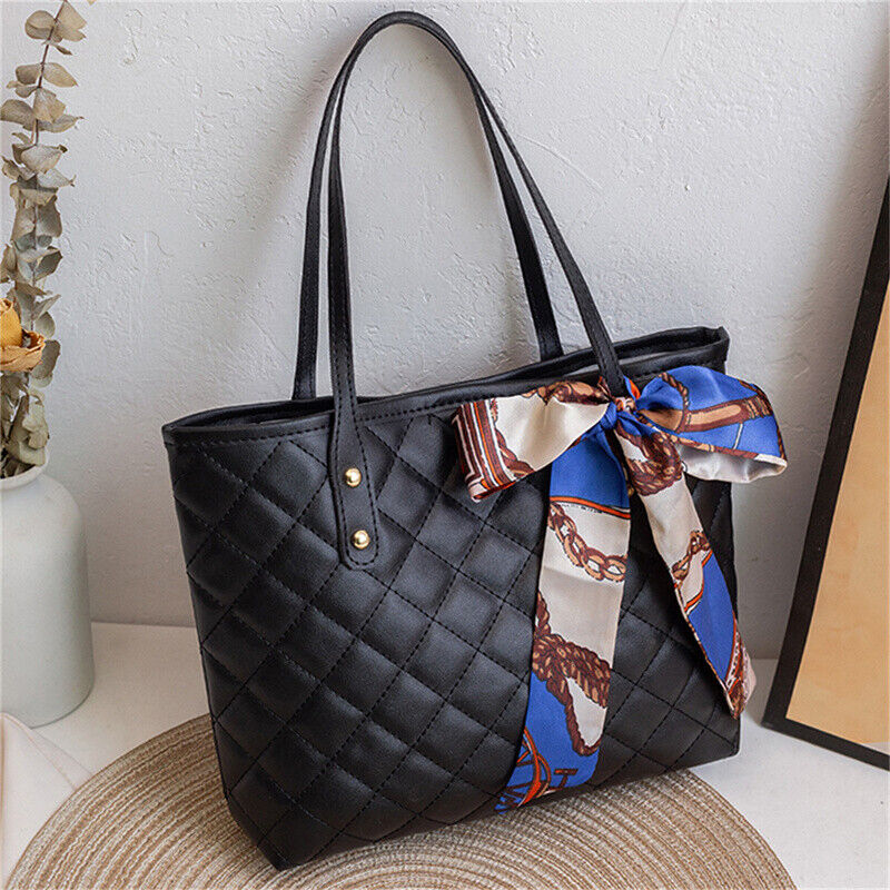 Large Capacity Women Shoulder Bag Fashion Rhombic Embroidery Handbags Tote Bags