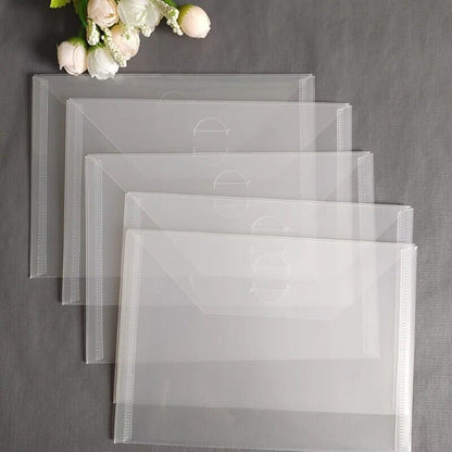 Plastic Folder Bag 5Pcs Storage Cutting Dies Clear Stamps Card Embossing Holders